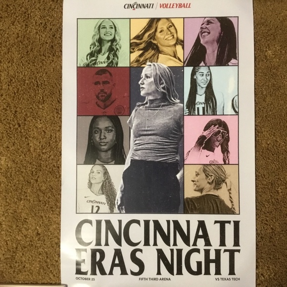 Travis Kelce (Swift ERAS Poster Cincinnati Bearcats Women’s Volleyball) Unique - Picture 3 of 7